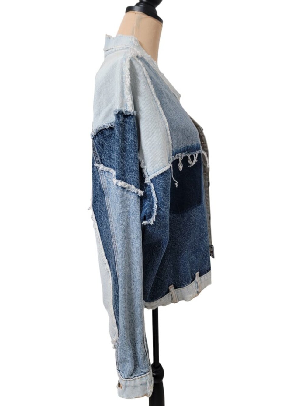 REVICE DENIM PATCHWORK JACKET - Picture 5 of 10